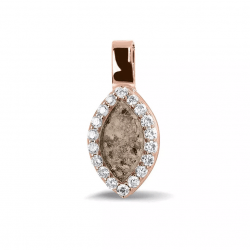 138 s Zilveren hars hanger marquise met zirkonia - Afbeelding 3