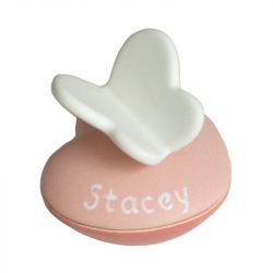 Mini urn hartje mn002 met naam en vlinder