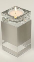 Waxinelichthouder mini urn metaal Square Raya 120mm 2538 - Afbeelding 2