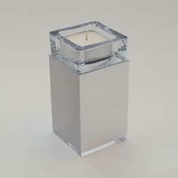 Waxinelichthouder mini urn Square half hoogglans/half satijn 120mm 2545 - Afbeelding 2