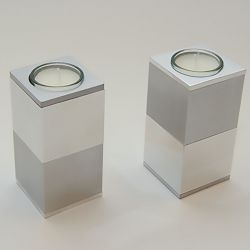 Moderne waxinelichthouder mini urn metaal Iverso 120mm 2557