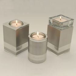 Moderne waxinelichthouder mini urn Raya rond 85mm 2565
