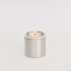 Waxinelichthouder, metalen mini urn rond 60mm 2576