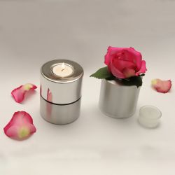 Duo waxinelicht hoogglans en satijn 95mm 2581