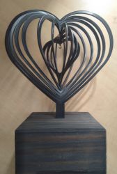 3D urn hart met hanger 717har00 - Afbeelding 2