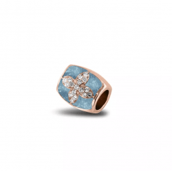 802 S Zilveren bedel met zirkonia en daisy - Afbeelding 3