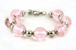 Armband van glas askralen - HIG-A-16 lichtroze