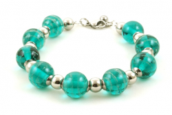 Armband van glas askralen - HIG-A-08 zeegroen