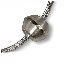Asbedel zilver modern rond MB001