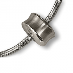 Asbedel zilver modern rond MB002
