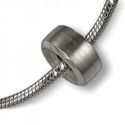 Asbedel zilver modern rond MB003