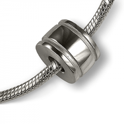 Asbedel zilver modern rond glanzend MB007