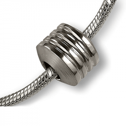 Asbedel zilver modern rond glanzend MB008