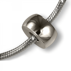 Asbedel zilver modern rond glanzend MB009