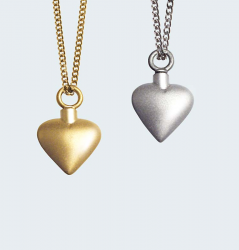Ashanger gematteerd gouden mini hart 327 HMMG