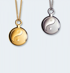 Ashanger mini yin yang in zilver 368 ZYYM