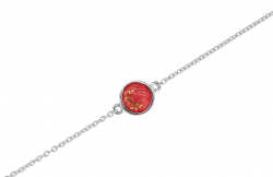 BL 027 - Zilveren ketting armband met rondje