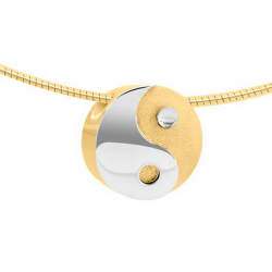 Bicolor gouden (14 krt) Yin Yang ashanger 1090B