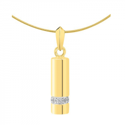 Gouden buis ashanger 1431G met diamant