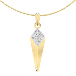 Bicolor gouden fantasie ashanger met diamant 1531B