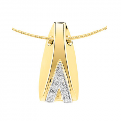 Bicolor gouden fantasie ashanger met diamant 1561B
