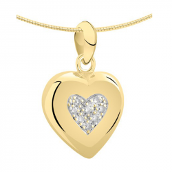 Bicolor gouden hart ashanger 1271B groot