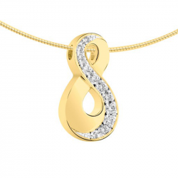 Bicolor gouden infinity ashanger 1411B met diamant