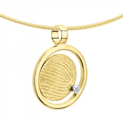 Bicolor gouden vingerafdruk sieraad 4021B