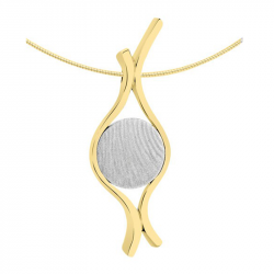 Bicolor gouden vingerafdruk sieraad 4060B