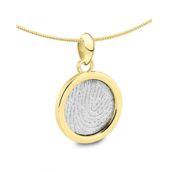 Bicolor gouden vingerafdruk sieraad 4110B