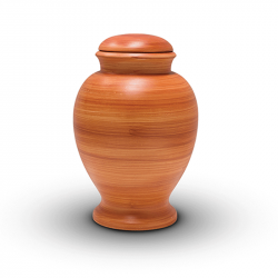 Bio urn klei houtkleurig BU313