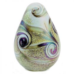 Mini urn glas oval drop ivory E02ODI