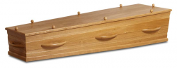 Massief eiken kist met houten grepen 1-70HC8