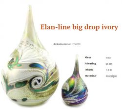 Glazen urn grote druppel Sea Blue E04BDB - Afbeelding 2