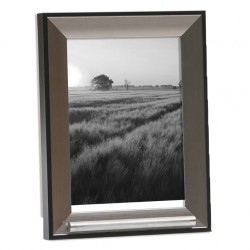 Fotolijst 13x18 met ruimte voor as geborsteld met zwarte rand FKS45FD2A13