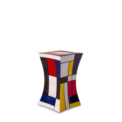 Glasfiber mini urn modern mondriaan GFU223S