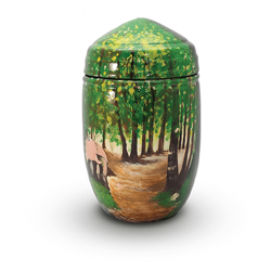 Glasfiber urn rond bos GFU213