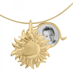 Gouden (14 krt) medaillon zon 8002G