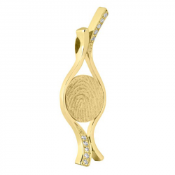 Gouden vingerafdruk sieraad 4061G met diamant