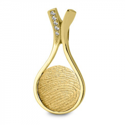 Gouden vingerafdruk sieraad 4071G met diamant