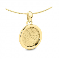 Gouden vingerafdruk sieraad rond 4110G
