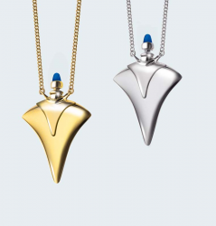 Gouden ashanger design Harm Bron met kraag in goud met lapis lazuli 110 HGLK