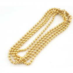 Goudkleurige RVS ball chain ketting - HIG BCKG