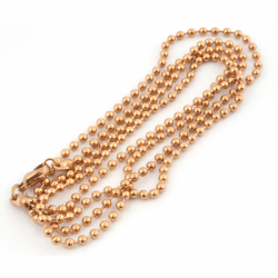 Rosekleurige RVS ball chain ketting - HIG BCKR