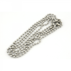 Zilverkleurige RVS ball chain ketting - HIG BCKZ