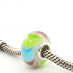 Glazen asbedel - HIG-GMM-030709 groen/turquoise/paars