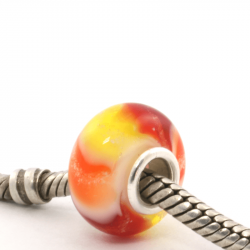 Glazen asbedel - HIG-GMM-061314 geel/oranje/rood