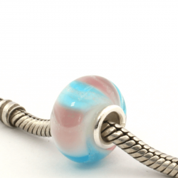 Glazen asbedel - HIG-GMM-0709 turquoise/paars