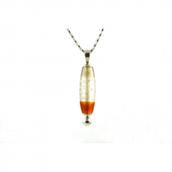 Langwerpige glazen ashanger - HIG-T-0510 champagne/lichtbruin