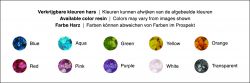 Zilveren hars hanger met 14krt goud 227 SY - Afbeelding 2